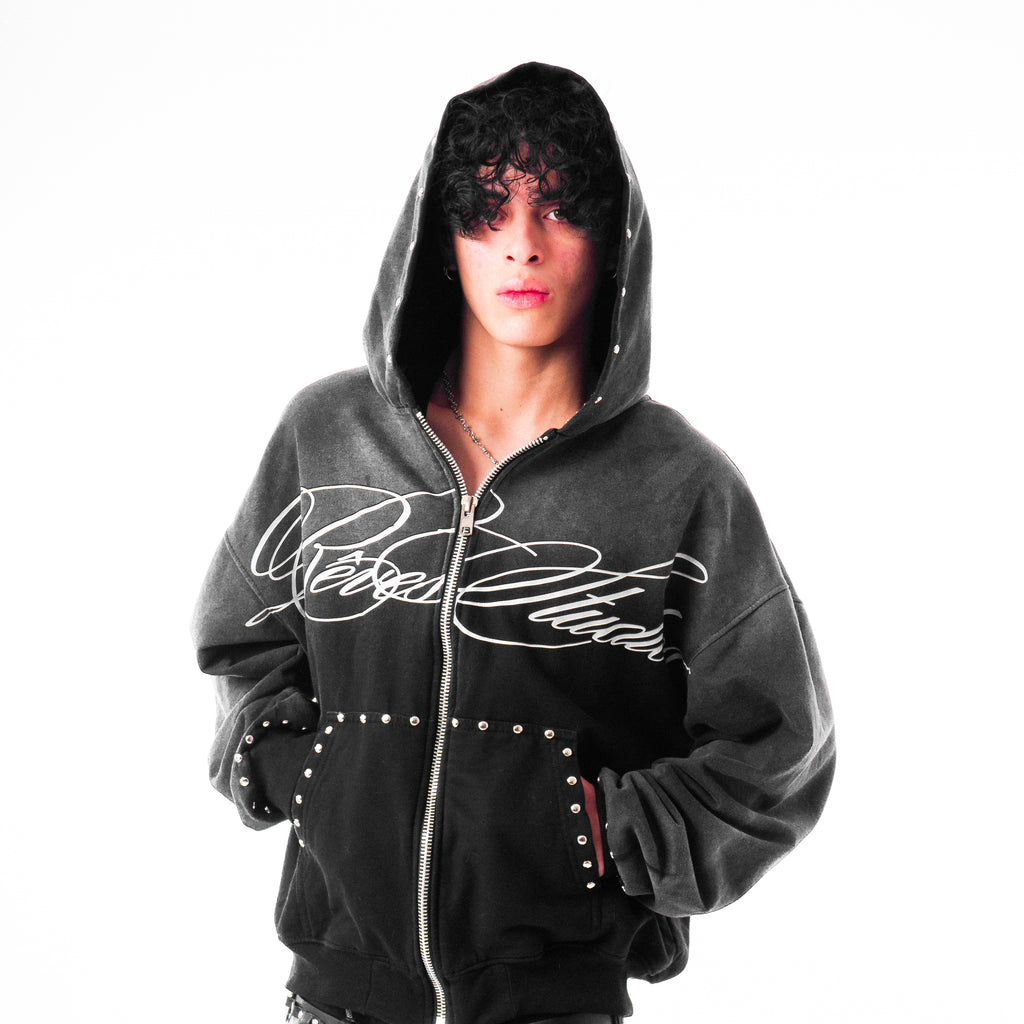 Stud Zip Hoodie