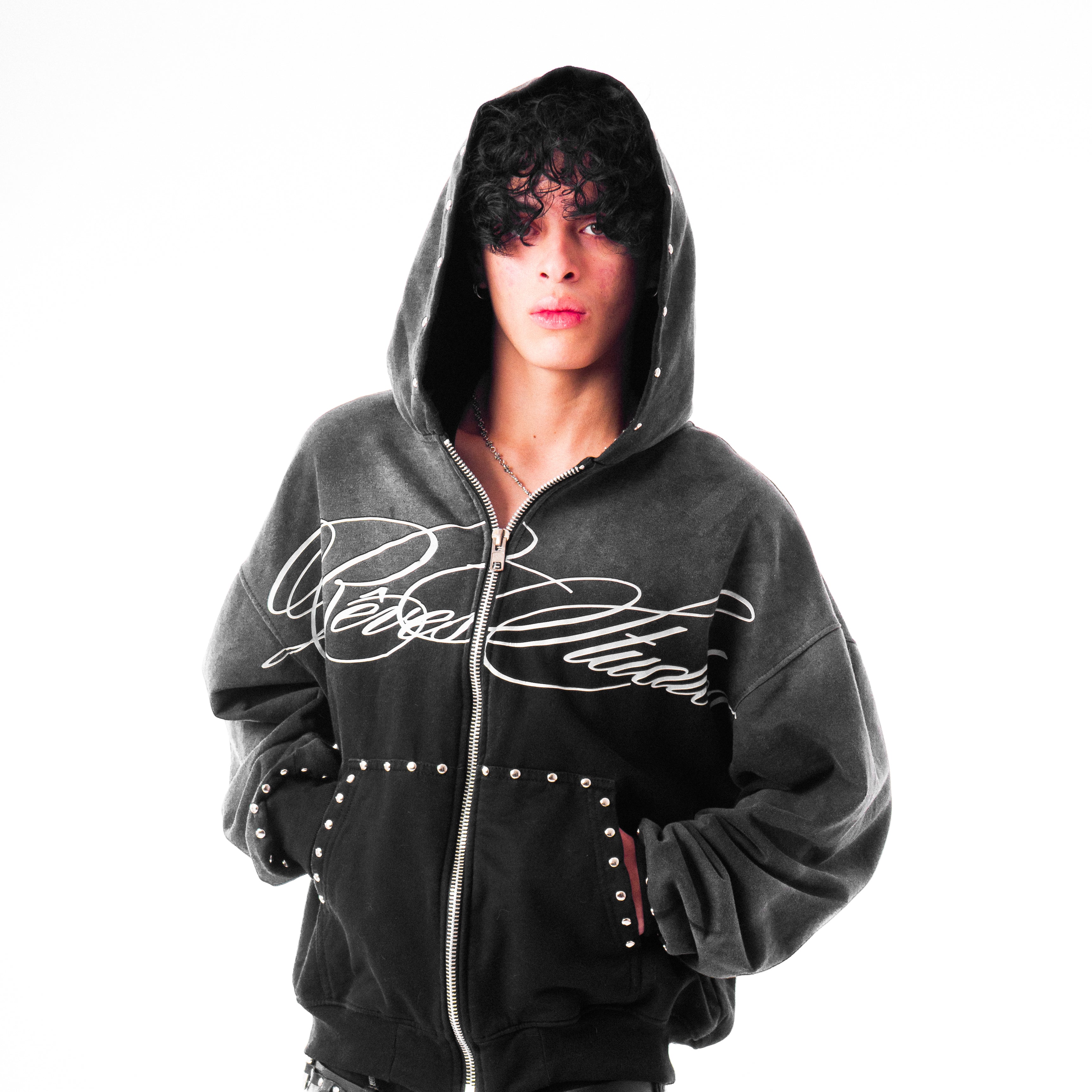 Stud Zip Hoodie