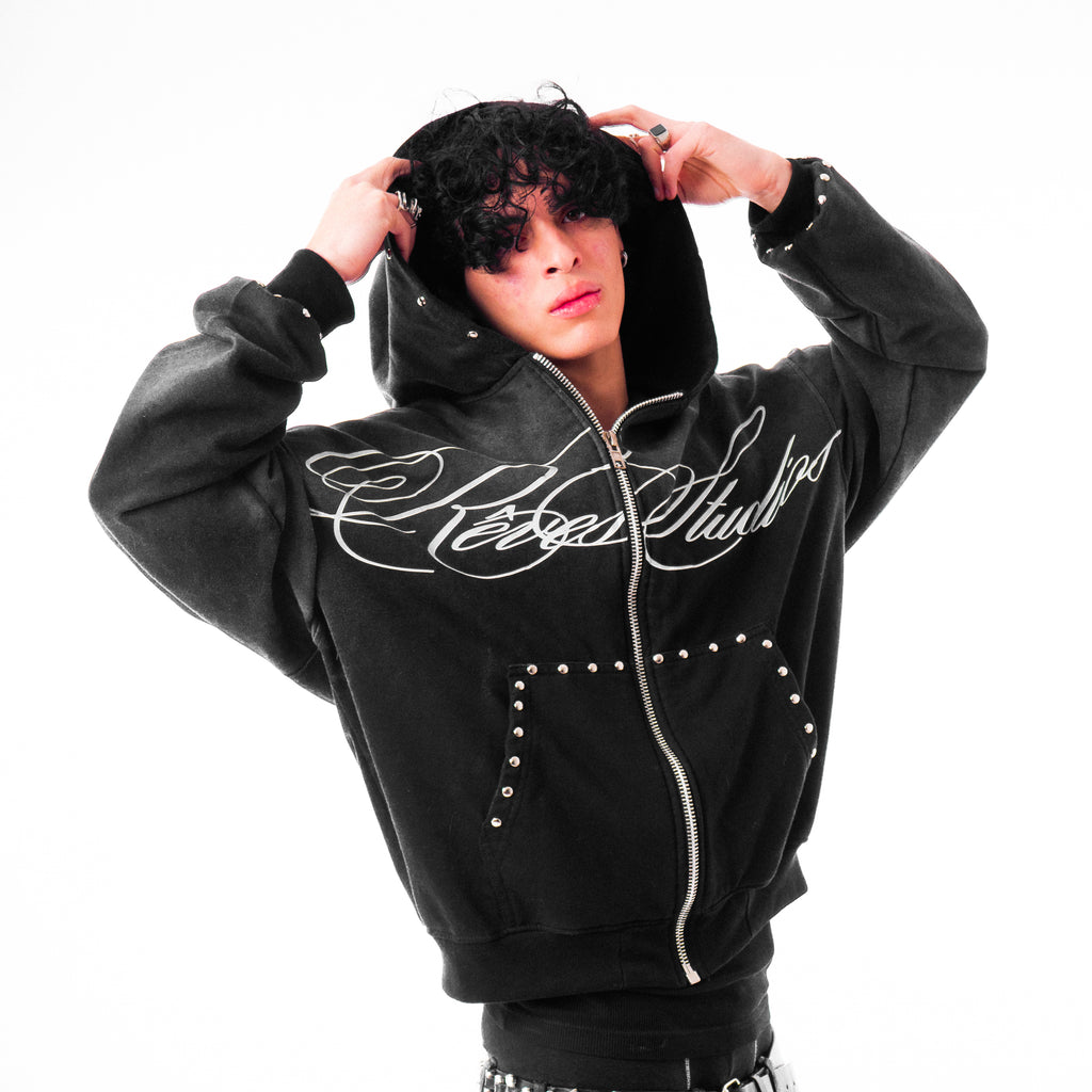 Stud Zip Hoodie