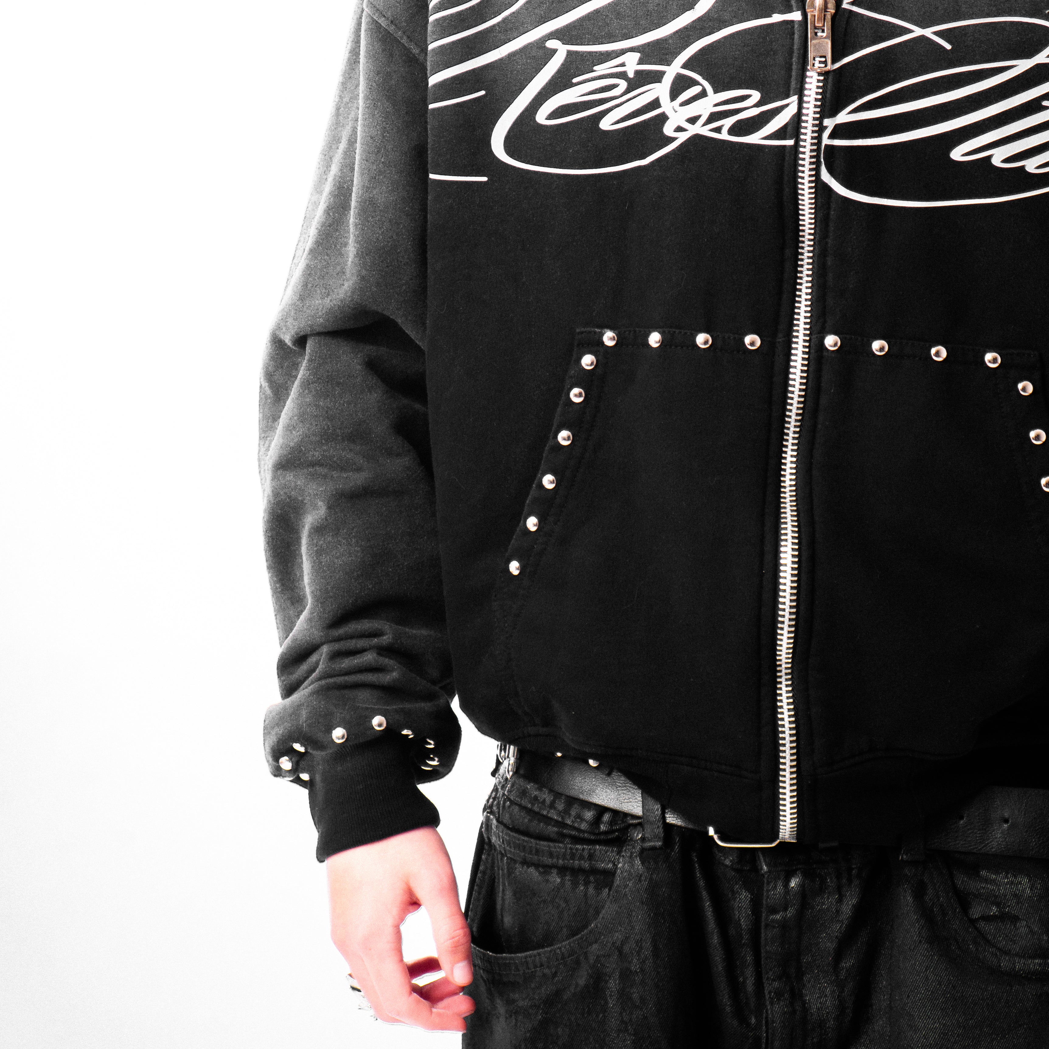 Stud Zip Hoodie