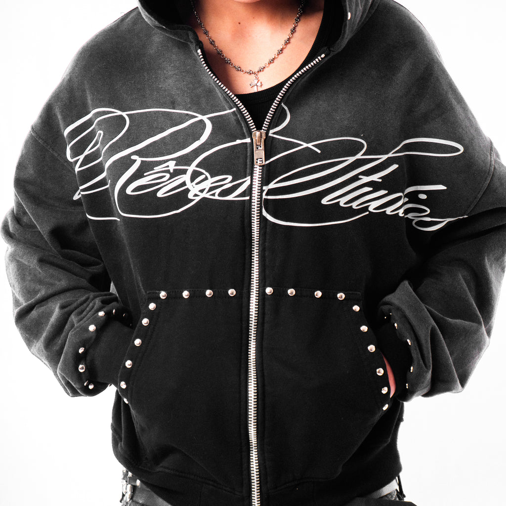 Stud Zip Hoodie