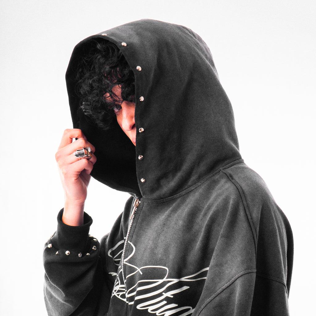 Stud Zip Hoodie